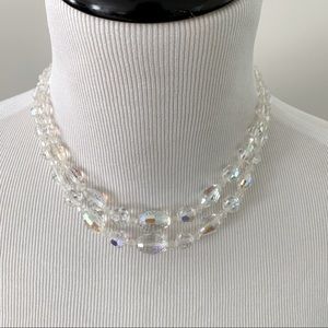 Vintage Faux Crystal Beaded Adjustable Necklace